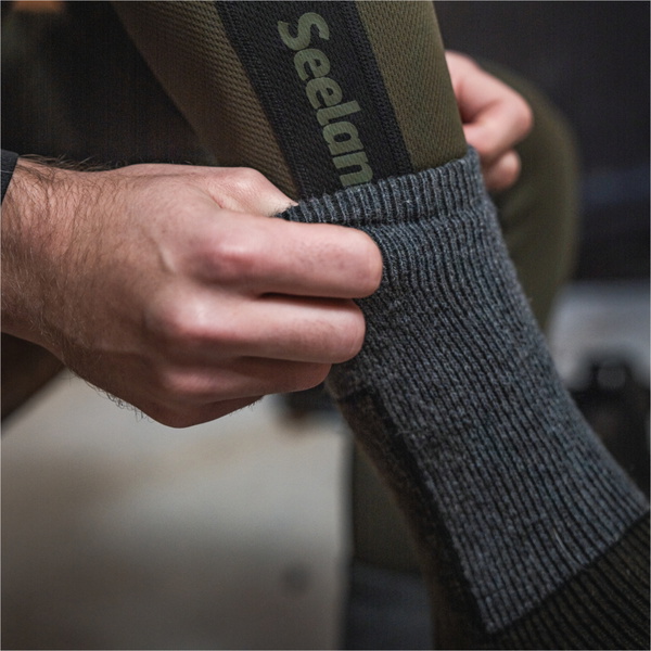 2025 Seeland Mens Field Thermo Sock - 2 Pack 40558017925 - Pine Green Melange / Grey Melange